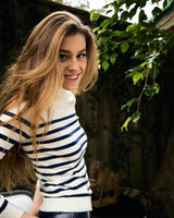 Navy Stripe Cashmere