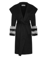 Wool & Rex Coat - Black