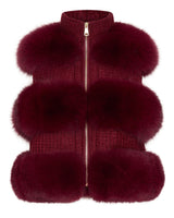Classic Winter Vest Fur in Wine