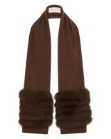 Scarf with Fox Fur Pockets