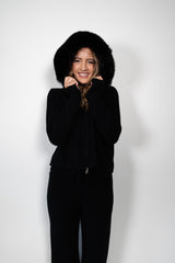 Black Wool and Fox Tracksuit