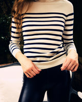 Navy Stripe Cashmere
