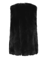 Fox Fur Vest - Black