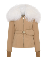 Technical Ski Jacket with Phone Holder - Camel