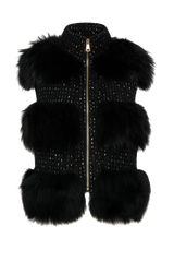 Classic Winter Vest Fur in Black