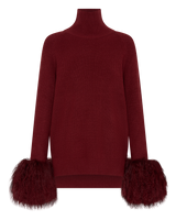 Wool and Shearling Set - Wine