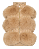 Classic Winter Vest Fur in Camel