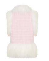 Shearling Vest in Pink