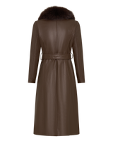 Leather and Fur Jacket - Brown