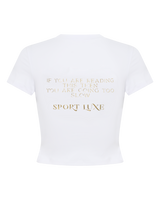 Sport Luxe Running T Shirt - White