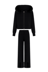 Black Wool and Fox Tracksuit