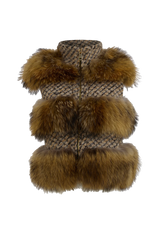 Classic Winter Fur Vest in Natural