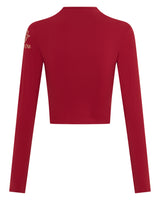 Long Sleeve Crop Wine