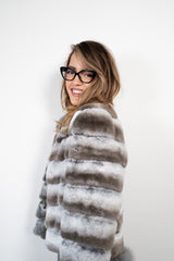 Rex Crop Jacket Chinchilla Pattern