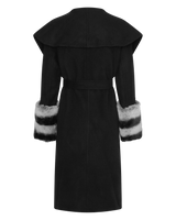 Wool & Rex Coat - Black