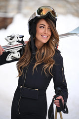 Technical Ski Suit with Phone Holder - Black