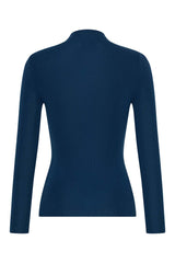 Per Diem Wool Polo Neck in Navy Blue