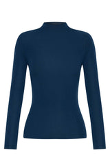 Per Diem Wool Polo Neck in Navy Blue